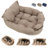 3-in-1 Dog & Cat Bed – Warm Soft Pet Cushion for Puppies & Cats